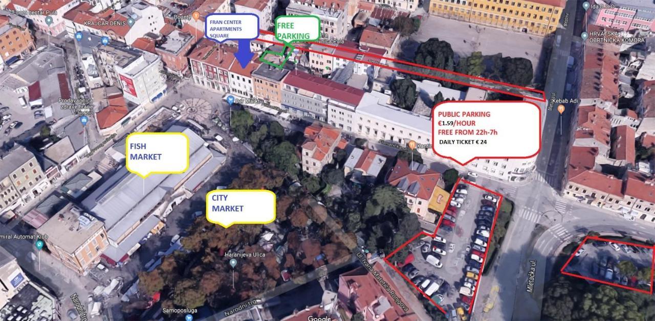 Fran Center Apartments Pula Zewnętrze zdjęcie